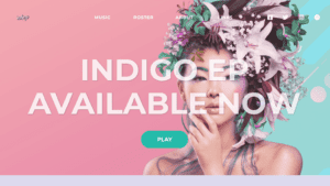 Indigo Pop Label Home Page - TLM Marketing Page - The Label Machine