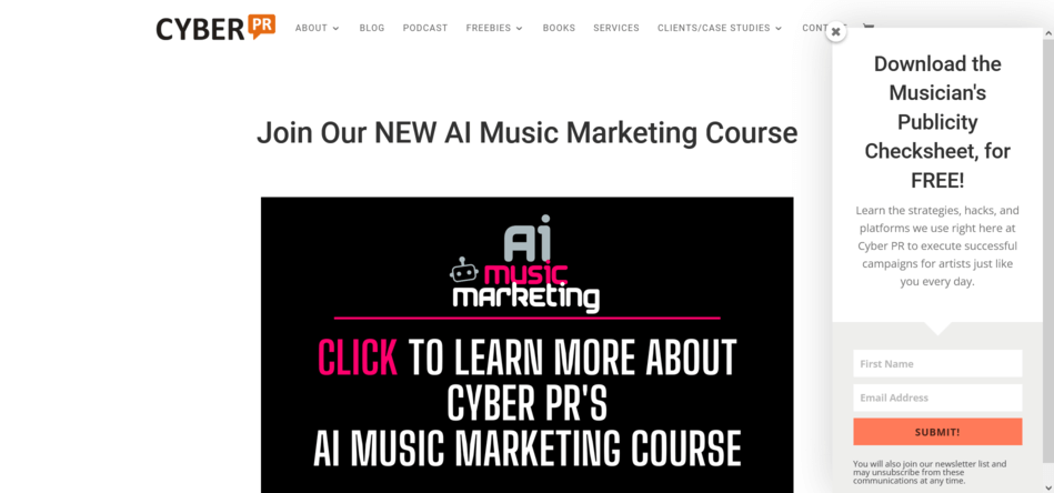 Cyber PR - Music Industry Musician Marketing Workshops PR Agency