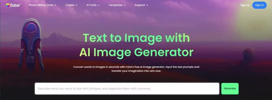 Fotor AI Image Generator - The Label Machine - AI Tools for Music Artists and Labels